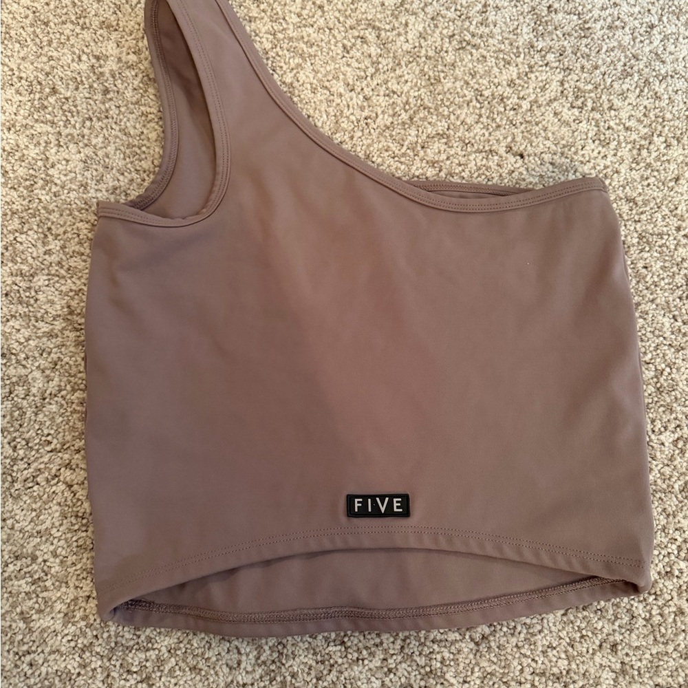 FIVE Women's Asymmetrical Mauve Crop Top